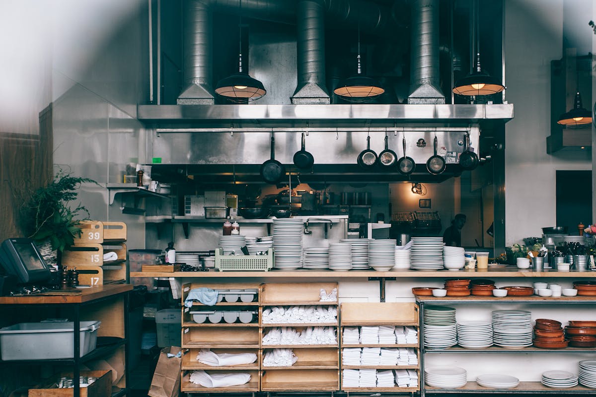 Professional restaurant kitchen interior — South Florida restaurant construction
