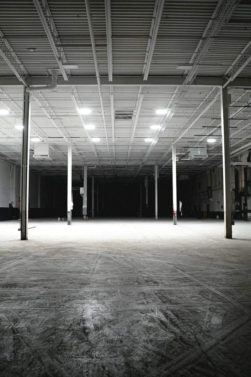 Empty commercial shell space interior in Palm Beach County Florida